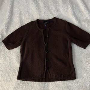 ME+EM Brown Cardigan Sweater